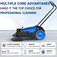 Barredora manual mecánica de empuje para limpieza de suelos y carreteras, con tolva de residuos de 55L, venta al por mayor desde China