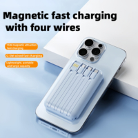 Cargador Magnético Súper Rápido y Potente, Batería Externa de 10000 mAh, Cargador Magnético Inalámbrico para Reloj Inteligente PD de 15 W, 3 en 1