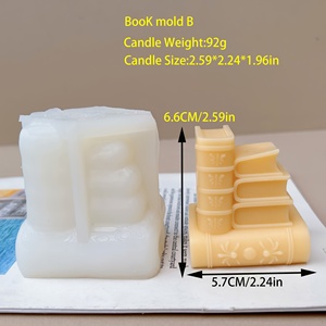 Stampo per libri stagione di laurea, librerie, stampi in Silicone artistico, candele per colata di stampo, gesso, resina, torte - Product Image 4