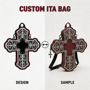 Custom Ita Bag Fantasy Magic Book Shaped Women PU Crossbody Handbag Shield Clear Window Enamel Pin Display Lolita Goth Itabag - Product Image 2