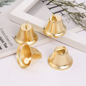 Bocina de 10-45mm para decoración navideña, campanas de <span class=keywords><strong>viento</strong></span> creativas con apertura de Color dorado, joyería para niños, juguetes para niños - Product Image 5