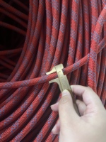Corde d'escalade statique 11 mm en polyester/PET, légère, structure tressée, certifiée CE pour l'alpinisme et le camping