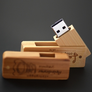 Tốc độ cao Walnut Thumb <span class=keywords><strong>USB</strong></span> Flash Drive xoay tre gỗ thiết kế 2.0 Pendrive cho đám cưới kỷ niệm bền và phong cách - Product Image 4