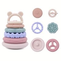Personnalisé Montessori enfants blocs de construction bébé anneaux à empiler jouet bébé jouets d'apprentissage éducatifs