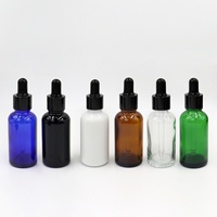 Emballage cosmétique pour huiles essentielles 5ml/10ml/15ml/20ml/30ml/50ml/100ml Bouteilles compte-gouttes en verre transparent vert bleu ambre imprimées à l'écran