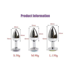 Metal Anal <b>for</b> Women <b>Men</b> Anal Butt Plugs Crystal Jewelry Booty Beads Anal Dilator SEX <b>Toys</b> - Product Image 3