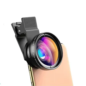 APEXEL Kit Lensa Ponsel 0.45x Sudut Super Lebar & 12.5x Lensa Mikro Makro Kamera HD Lentes untuk iPhone 6S 7 Kamera Xiaomi