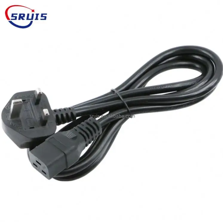 Britain Standard Fused Plug Replacement Connector Cable Y Splitter Ac Extension Lead Uk 3P Double Iec C5 Power Cord