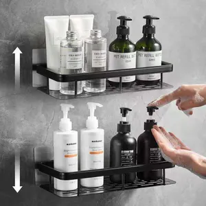 Accesorios de baño FXL, carrito de ducha en aluminio, autoadhesivo antioxidante, carrito de ducha autoadhesivo para ducha