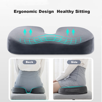 Coussin de siège en mousse à mémoire de forme tissé en U, respirant, orthopédique, pour voiture, soulagement de la douleur au coccyx et soutien des hanches, certifié OEKO-TEX, vente en gros