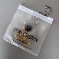 Sac à fermeture éclair en PVC recyclable avec logo personnalisé, imprimé à l'écran, pour bijoux, colliers, lunettes, bracelets - Petit emballage transparent