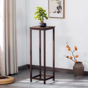 Support à fleurs sur pied en bois massif, style chinois, luxe léger, pot de fleurs haut de gamme, étagère de rangement haute, pour intérieur - Product Image 2