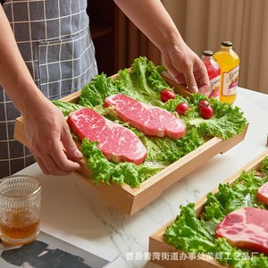 Plateau de service en bois Ronghui, largeur personnalisable, pour steak, barbecue, usage domestique et commercial - Product Image 1