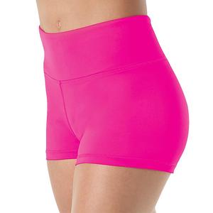 Pantalones cortos de gimnasio y correr de cintura alta personalizados para mujer, pantalones de yoga transpirables y elásticos de cintura media, ropa deportiva con patrón sólido - Product Image 3