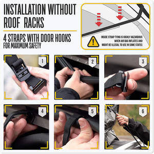 กระเป๋าใส่สัมภาระบนหลังคารถยนต์แบบกันน้ำและกันแดด ทำจากผ้าตาข่าย PVC สำหรับบรรทุกสัมภาระบนหลังคา - Product Image 5