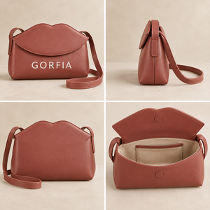 Sac à bandoulière en cuir PU de luxe élégant en forme de bouche de poisson, sac à main personnalisé avec logo, fabricant OEM - Product Image 3
