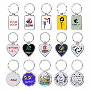 Porte-clés en métal personnalisé avec photo, vierge pour sublimation, idéal comme cadeau commémoratif et promotionnel pour les couples, la famille et les marques - Product Image 1