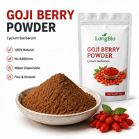 Poudre de baies de Goji LongBio, poudre de fruits entiers de Lycium Barbarum pour smoothies, boissons, yaourts, pâtisseries, OEM, marque privée, approvisionnement en vrac