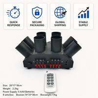 Unité de Scintillement Multi-Tubes Télécommandée, Alimentée par Piles AAA, 8 Groupes, Fontaine à Étincelles Froides Rotative en Forme d'Éventail pour Mariages, Fêtes et Scènes