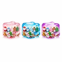Jouets Squishy Festifs en Forme de Trio de Noël (Bonhomme de Neige, Père Noël, Sapin) Remplis de Liquide, Idéal pour la Maison et le Bureau, Cadeau Parfait