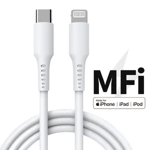 케이블 및 일반적으로 사용되는 액세서리 정품 MFi 인증 USB C-8 핀 케이블 PD30W 전화 충전기 케이블 고속 충전