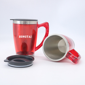 Bền vững giá rẻ cốc cà phê bên trong thép không gỉ cốc cà phê với nhựa xử lý - Product Image 1