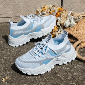 Zapatillas de malla sin cordones para mujer, ligeras, informales, antideslizantes, con amortiguación de EVA, suela gruesa de algodón para deporte al aire libre - Product Image 2