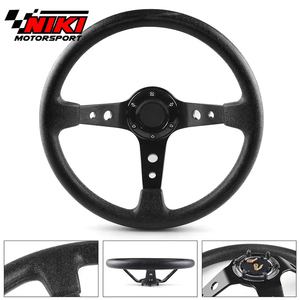 Volante Deportivo <span class=keywords><strong>Universal</strong></span> de Aluminio de 350 mm y 14 Pulgadas con Cuero PU NIKIMOTO - Product Image 5