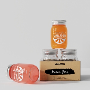 Confezione 4 pz scatola trasparente noci sottaceti mandorle miele succo di miele contenitore rotondo 120ml salsa alimentare muratore barattolo di <span class=keywords><strong>vetro</strong></span> metallo coperchio a vite - Product Image 3