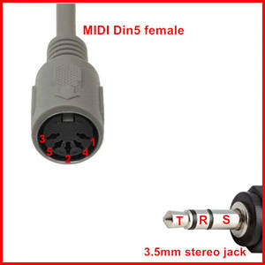 สายเคเบิล <span class=keywords><strong>MIDI</strong></span> สเตอริโอ 3.5 มม. อะแดปเตอร์ <span class=keywords><strong>MIDI</strong></span> ตัวเมีย ตัวผู้ 3.5 มม. <span class=keywords><strong>TRS</strong></span> เป็นตัวเมีย 5 ขา DIN - Product Image 6