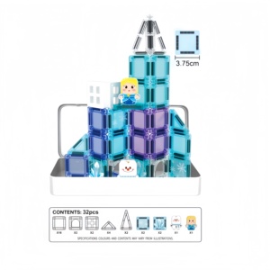 Nouveaux blocs de <span class=keywords><strong>construction</strong></span> sur le thème du château 2026, jouets éducatifs STEM, ensemble de blocs de <span class=keywords><strong>construction</strong></span> magnétiques pour les enfants d'âge préscolaire - Product Image 4