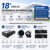 Amplificateur de voiture haute puissance 4 canaux classe D avec processeur DSP 6 canaux, égaliseur 31 bandes AKM du Japon, RMS 4x65W, audio d'usine