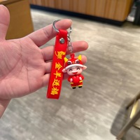 2027 Jahr des Schafs Schlüsselanhänger Chinesisches Neujahr Maskottchen Niedliche Cartoon-Ziegen-Puppe Taschenanhänger Festliches Geschenk CLTF Großhandel