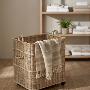 Cesta de Bambú Multifuncional Tejida a Mano con Asa, Ecológica, para Almacenamiento de Alimentos en Restaurantes, Picnics y Cocinas - Product Image 2