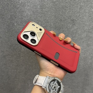 Étuis de luxe en cuir PU magnétiques pour téléphones portables iPhone 17 16 Pro Max avec porte-cartes, cadre métallique pour appareil photo, coque antichoc - Product Image 5