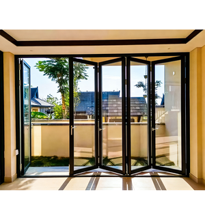 <span class=keywords><strong>Porte</strong></span> pliante en verre trempé pour restaurant, fabricant professionnel, aluminium anodisé, norme américaine - Product Image 1