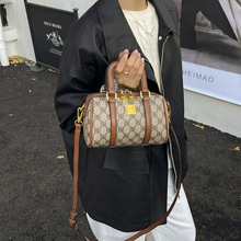 <span class=keywords><strong>Sac</strong></span> Boston texturé personnalisé en usine, grande capacité, <span class=keywords><strong>sac</strong></span> à bandoulière rétro pour femme, motif géométrique tendance, fermeture éclair été/hiver - Product Image 5