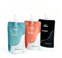 Pochettes à bec verseur personnalisées imprimées, haute barrière, qualité alimentaire, 250 ml, 500 ml, avec bouchon réutilisable pour boissons, jus, liquides et sauces