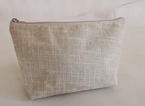 Sac cosmétique en chanvre naturel personnalisé, sac de toilette en tissu de coton, pochette à crayons écologique, pochette à fermeture éclair en toile de chanvre, sac à maquillage - Product Image 3