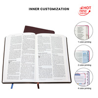 Bible catholique de luxe, impression sur papier offset, couverture en cuir PU souple, estampage à chaud en or, couverture souple, Bible personnalisée