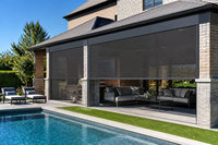 Volet roulant motorisé personnalisé, résistant au vent et avec protection UV - Idéal pour la terrasse