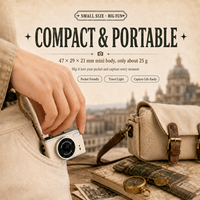 Mini caméra tendance avec objectif HD 720P, résolution vidéo 1080P, qualité d'image nette, caméra compacte à brancher et à utiliser
