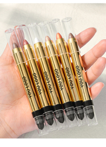 Barra de sombra de ojos de doble punta, maquillaje OEM, <span class=keywords><strong>6</strong></span> colores, resistente al agua, sombra de ojos perlada, Etiqueta Privada - Product Image 3
