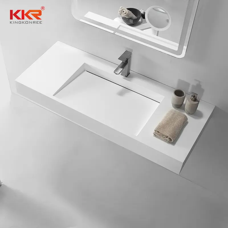 KKR อ่างล้างจานในห้องน้ำโรงแรม,อ่างล้างหน้าแบบแขวนผนังพื้นผิวแข็งอะคริลิค
