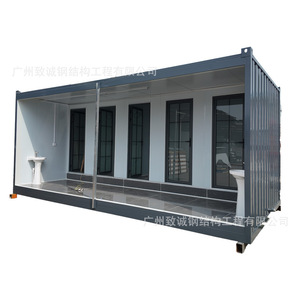 <b>Portable</b> Toilet Container House Rectangle Modern Design For Outdoor Public Use With <b>Shower</b> Room - Product Image 1