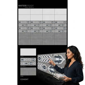 Azulejos de cerámica esmaltada resistente al calor de 300x600mm 30x60cm 12x24 Azulejos de pared digitales Primera opción Azulejos de pared de porcelana brillante - Product Image 1