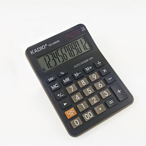 Calculatrice de bureau Kadio KD-3866B à 12 chiffres, alimentation solaire, calculatrice financière de bureau, noire, double alimentation - Product Image 5
