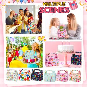 Cajas de Regalo para Fiestas de Cumpleaños, Cajas para Recuerdos de Fiesta, Caja con Asa para Regalos, Paquete de Cajas de Papel para Envolver Regalos de <span class=keywords><strong>Feliz</strong></span> Cumpleaños - Product Image 4