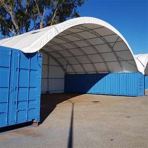 <span class=keywords><strong>Grand</strong></span> abri de stockage industriel <span class=keywords><strong>en</strong></span> tissu à double treillis avec structure métallique et bâche PVC résistante aux UV - Product Image 6