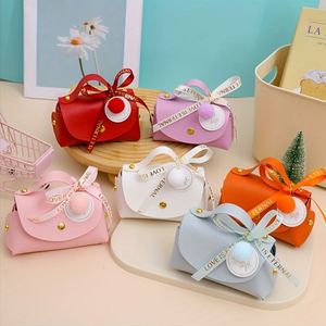 Bolso de Mano Mini Hecho a Mano de Cuero PU, Bolsa Linda para Dulces, Reutilizable, para Regalos de Boda y Fiestas, con Logotipo Personalizado para Dulces y Pequeños Regalos - Product Image 2
